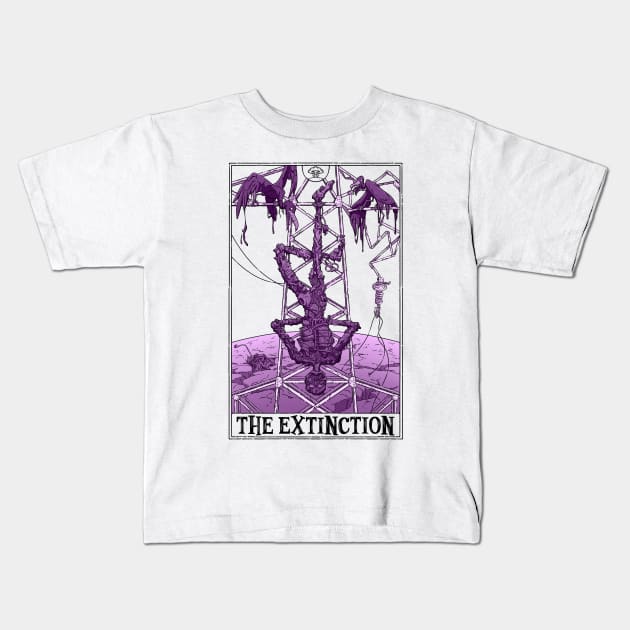 The Extinction Tarotesque (Light) Kids T-Shirt by Rusty Quill